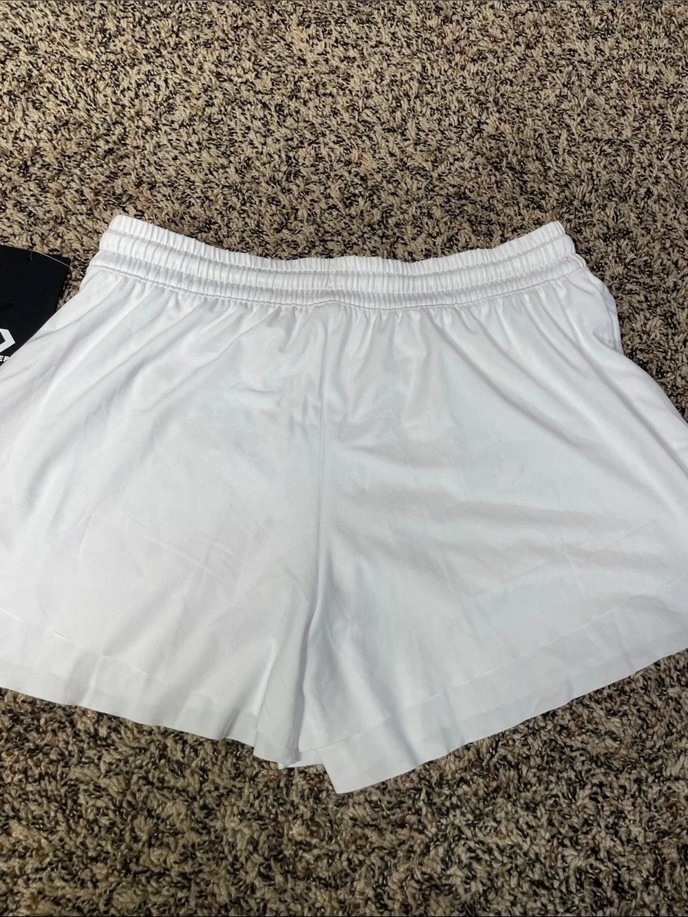 Converse Flowy White Elastic Waist Athletic Shorts Girls Size L (11-12) NWT